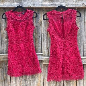 Red lace dress